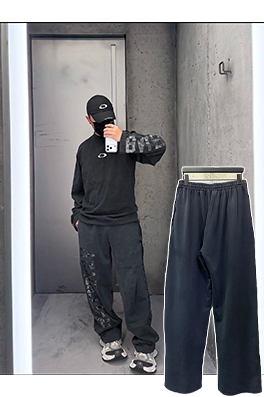 バレンシアガコピー BALENCIAGA テーププリントカジュアルパンツ