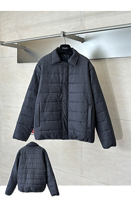 ルイヴィトン 襟付きキルティングコットンコート