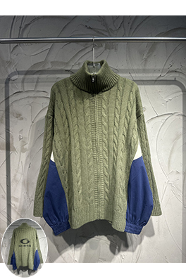 バレンシアガ Balenciaga Demna 新しいセーターパッチワークニットカーディガン