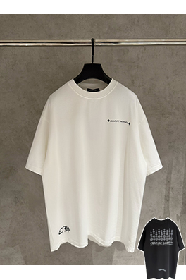 クロムハーツ ブロックバスターヘビー級刺繍の半袖Tシャツ