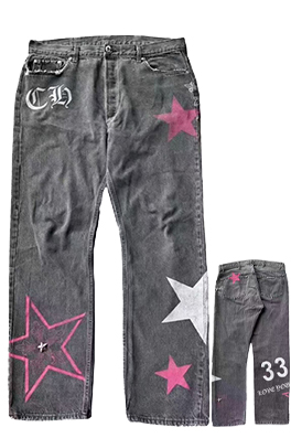 クロムハーツ カンヌ限定ピンクスタージーンズ