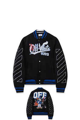 フィアオブゴッドコピー offwhite 新モデルカップルけ刺繍入りベースボールジャケット