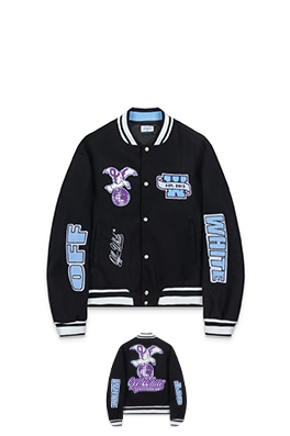 フィアオブゴッド offwhite 新モデルクラシック刺繍ウールベースボールジャケット