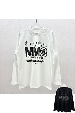 マルタンマルジェラ Maison Margiela MM6 新モデルロゴフォームプリントの長袖ベースレイヤーシャツ