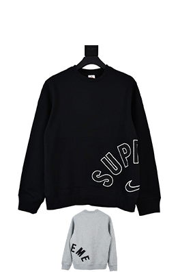 シュプリーム X ナイキコピー コラボレーション刺繍フリースクルーネックスウェットシャツ