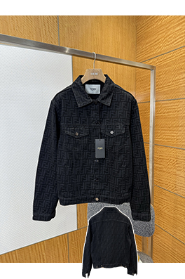 フェンディ ダブルF オールオーバージャカードデニムジャケット