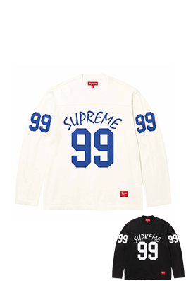 シュプリーム Supreme L/S Football Top 99 プリント長袖シャツ