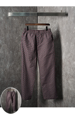 グッチ バーガンディGGオールオーバージャカードカジュアルトラウザーズ