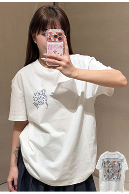 ルイヴィトンスーパーコピー チェック柄スネークプリント半袖Tシャツ