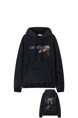 オフホワイトスーパーコピー 460g ルーズフィット ダメージウォッシュドパーカー