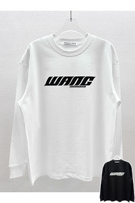 アレキサンダーワン Alexander Wang 胸に厚のフォームデザインとロゴが入った長袖シャツ