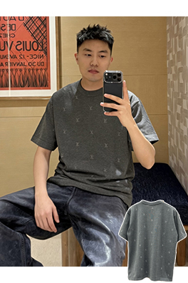 ルイヴィトン 刺繍ニット半袖Tシャツ