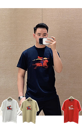 バーバリー ウール 乗馬ロゴ 半袖Tシャツ