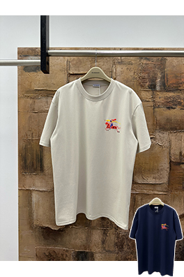 バーバリーコピー 馬術ロゴプリント半袖Tシャツ