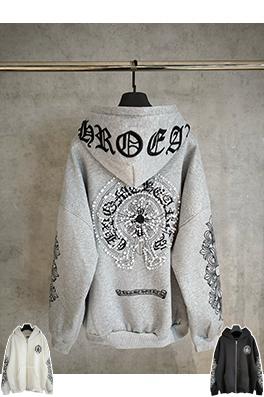 クロムハーツ 新作のクラシックフリース裏地付きジップアップスウェットシャツジャケット