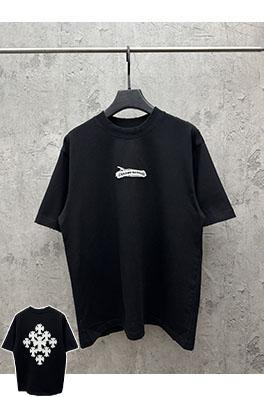 クロムハーツスーパーコピー 新作アップリケクロスステッチタッセル半袖Tシャツ