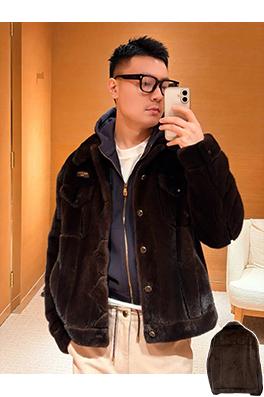 ルイヴィトンスーパーコピー ミンクファーカラージャケット