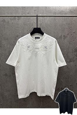 クロムハーツコピー 4 層アップリケクロスステッチ半袖Tシャツ