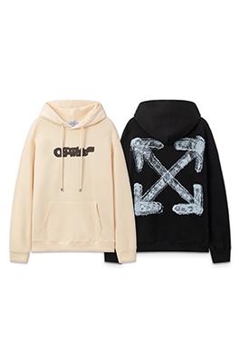 オフホワイトコピー off white ニューアロー ルーズフィット フード付きスウェットシャツ