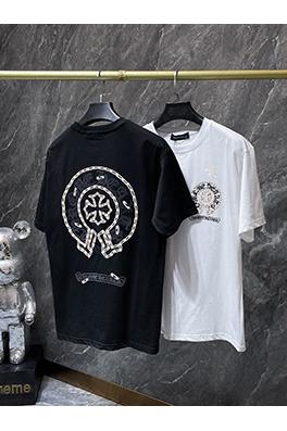 クロムハーツ クラシックな馬蹄のフロックレタリング半袖Tシャツ