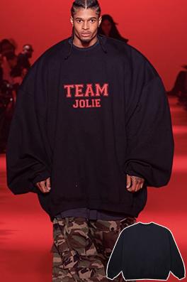 ヴェトモン VETEMENTS チームプリントクルーネックスウェットシャツ