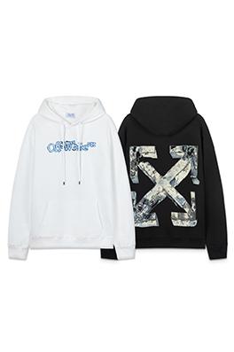 オフホワイトコピー off white ニューアロー 460g フード付きスウェットシャツ