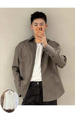 ロエベ 刺繍パッチポケット長袖シャツ