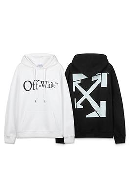 オフホワイト off white イレギュラーアロー 460g ルーズフィット フード付きスウェットシャツ