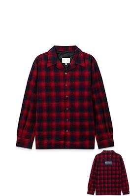 マルタンマルジェラ Maison Margiela MM6 上質なチェック柄長袖シャツ