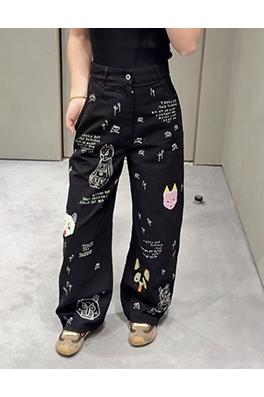 ロエベコピー 猫をテーマにしたジーンズ
