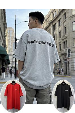 クロムハーツ ロゴプリントクルーネック半袖Tシャツ