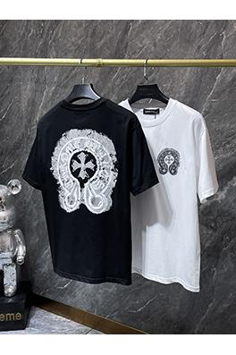 クロムハーツ 馬蹄型のウォッシュとダメージをした半袖Tシャツ