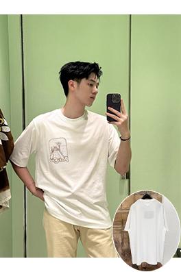 プラダコピー プリント半袖Tシャツ