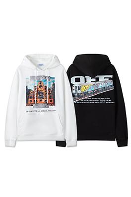 オフホワイト off white 460g ルーズフィット フード付きスウェットシャツ
