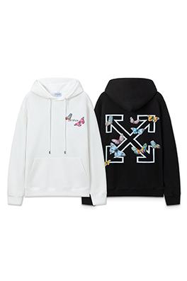 オフホワイトコピー off white バタフライアロー ルーズフード付きスウェットシャツ