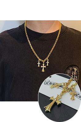 クロムハーツ ゴールドクロスネックレス