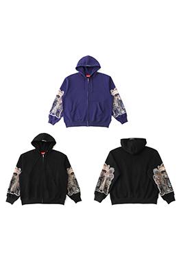 シュプリーム WEEK18 Dangerous Zip Up Hooded Sweatshirt アイプリントのフード付きジップアップスウェットシャツ