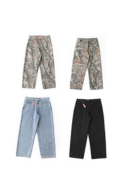 シュプリームスーパーコピー WEEK1 Baggy Jean 刺繍ポケット柄のゆったりストレートレッグジーンズ