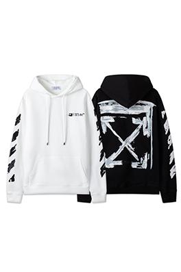 オフホワイト off white 新しいグラフィティアロー460gルーズフィットフード付きスウェットシャツ