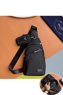 プラダスーパーコピー 新しいナイロン製メンズチェストバッグ