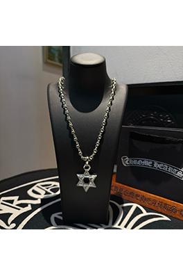 クロムハーツコピー 六芒星ペンダント付きクラシックレトロスカルネックレス