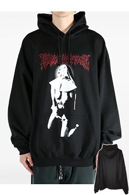 ヴェトモン フロントナノウォーターマークフード付きスウェットシャツ