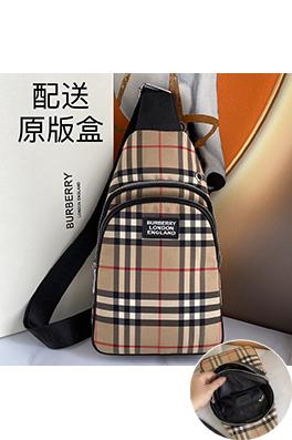 バーバリー 限定ロゴ柄ジャカードストライプメッシュチェストバッグ