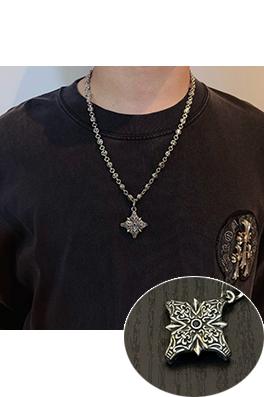 クロムハーツ クロスフラワーペンダント付きマルチエレメントフローラルボールネックレス