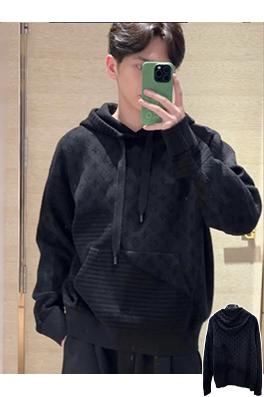 ルイヴィトン 全面プリントのドローストリングパーカー