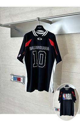 バレンシアガ NBA 共同ブランド刺繍ジャージ半袖Tシャツ