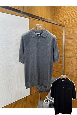 ディオール Christian Dior couture クラシックニット半袖ポロシャツ