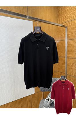 プラダコピー PRADA MILANO 新モデルクラシックなニット半袖ポロシャツ