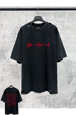 バレンシアガ ディラック方程式の刺繍りウォッシュとバックをした半袖 T シャツ