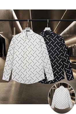 バレンシアガ Balenciaga ランウェイスタイルのオールオーバープリントバレットスクリーンロゴ長袖シャツ